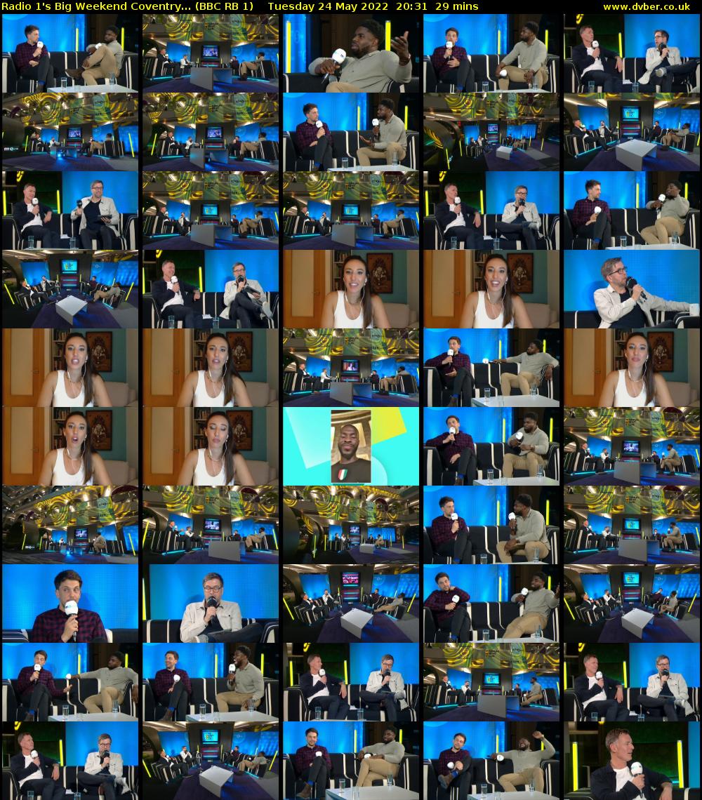 Radio 1's Big Weekend Coventry... (BBC RB 1) Tuesday 24 May 2022 20:31 - 21:00