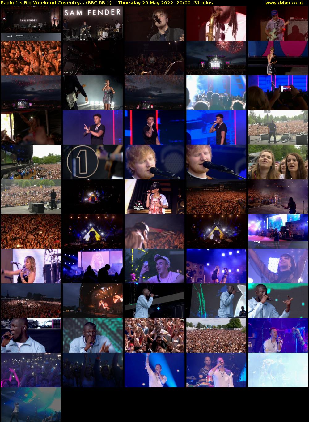 Radio 1's Big Weekend Coventry... (BBC RB 1) Thursday 26 May 2022 20:00 - 20:31