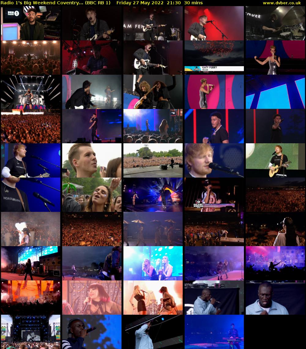 Radio 1's Big Weekend Coventry... (BBC RB 1) Friday 27 May 2022 21:30 - 22:00