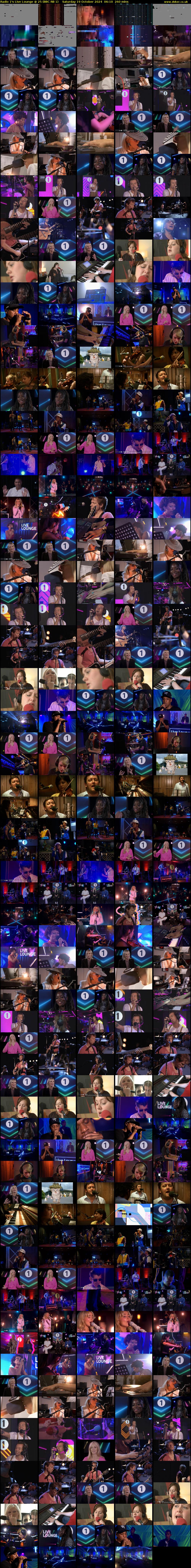 Radio 1's Live Lounge @ 25 (BBC RB 1) Saturday 19 October 2024 06:10 - 10:30