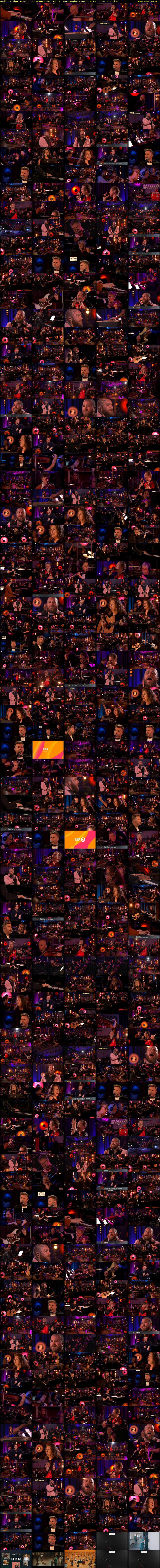 Radio 2's Piano Room 2025: Week 4 (BBC RB 1) Wednesday 5 March 2025 15:00 - 19:00