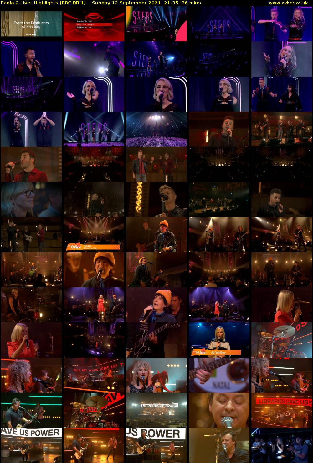 Radio 2 Live: Highlights (BBC RB 1) Sunday 12 September 2021 21:35 - 22:11