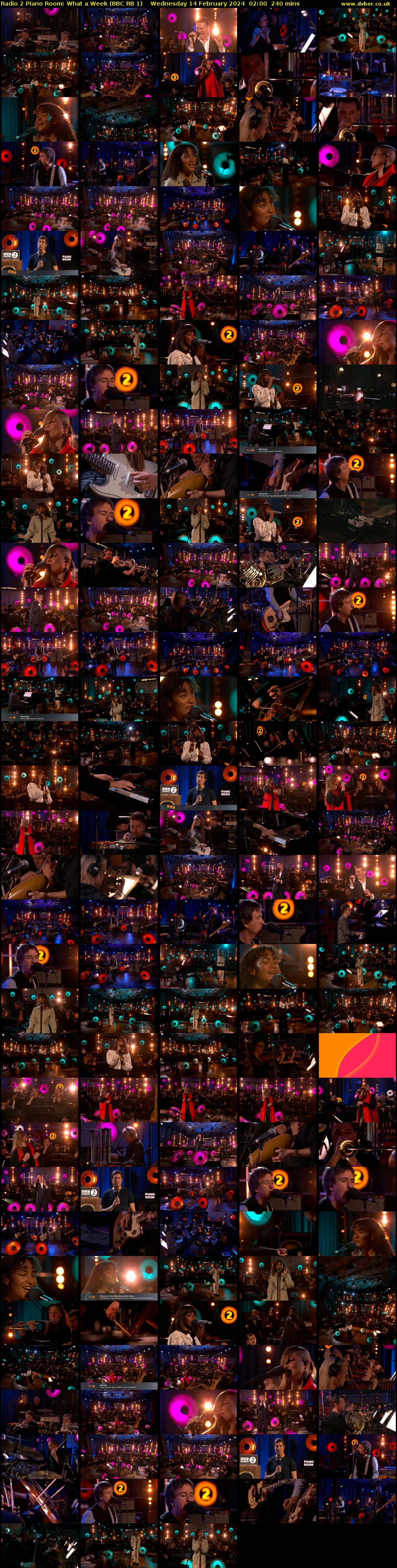 Radio 2 Piano Room: What a Week (BBC RB 1) Wednesday 14 February 2024 02:00 - 06:00