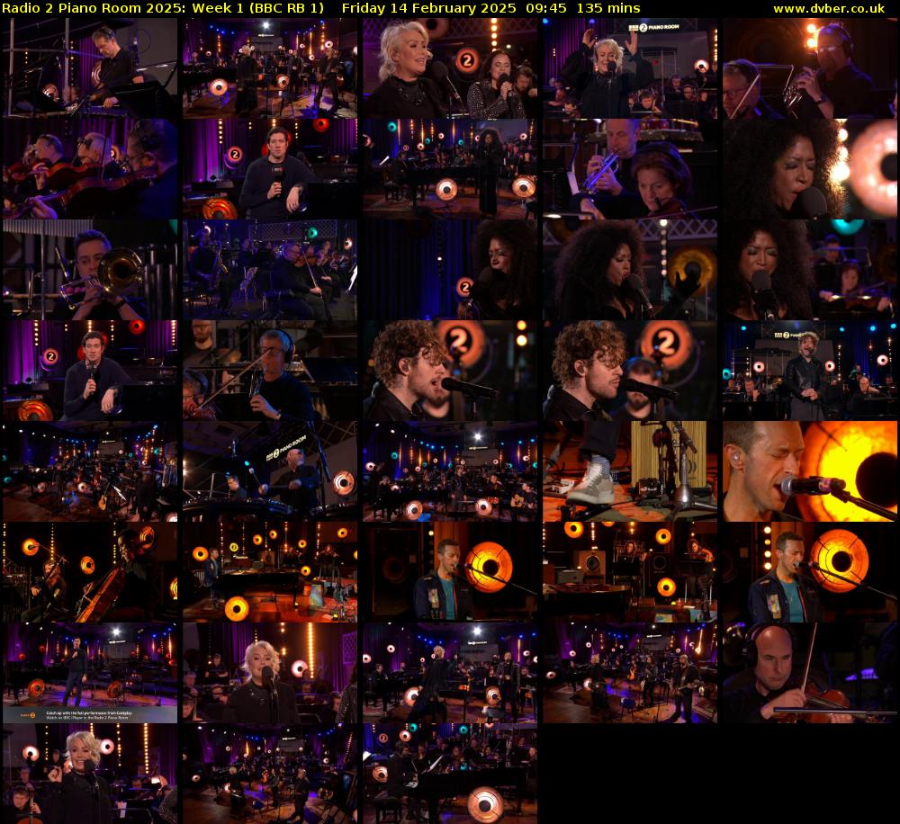 Radio 2 Piano Room 2025: Week 1 (BBC RB 1) Friday 14 February 2025 09:45 - 12:00