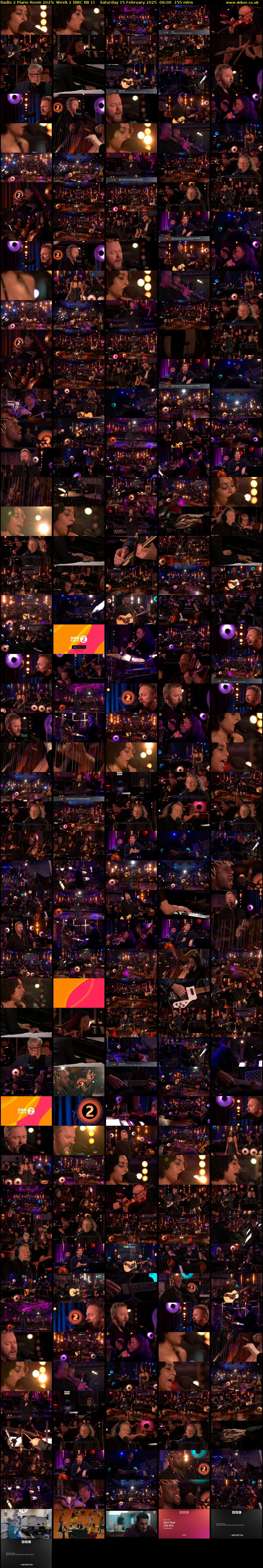Radio 2 Piano Room 2025: Week 2 (BBC RB 1) Saturday 15 February 2025 06:00 - 08:35
