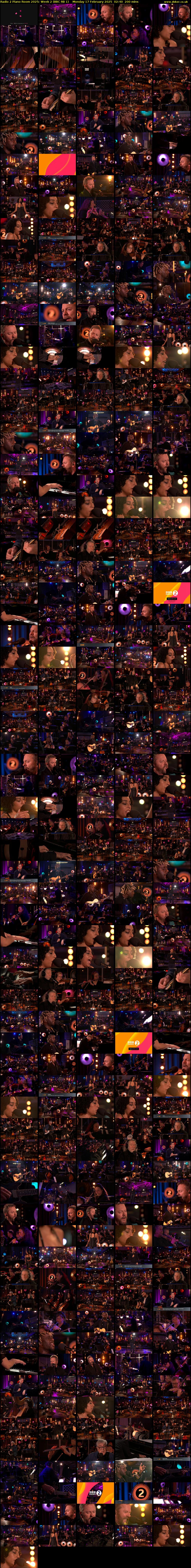 Radio 2 Piano Room 2025: Week 2 (BBC RB 1) Monday 17 February 2025 02:40 - 06:00