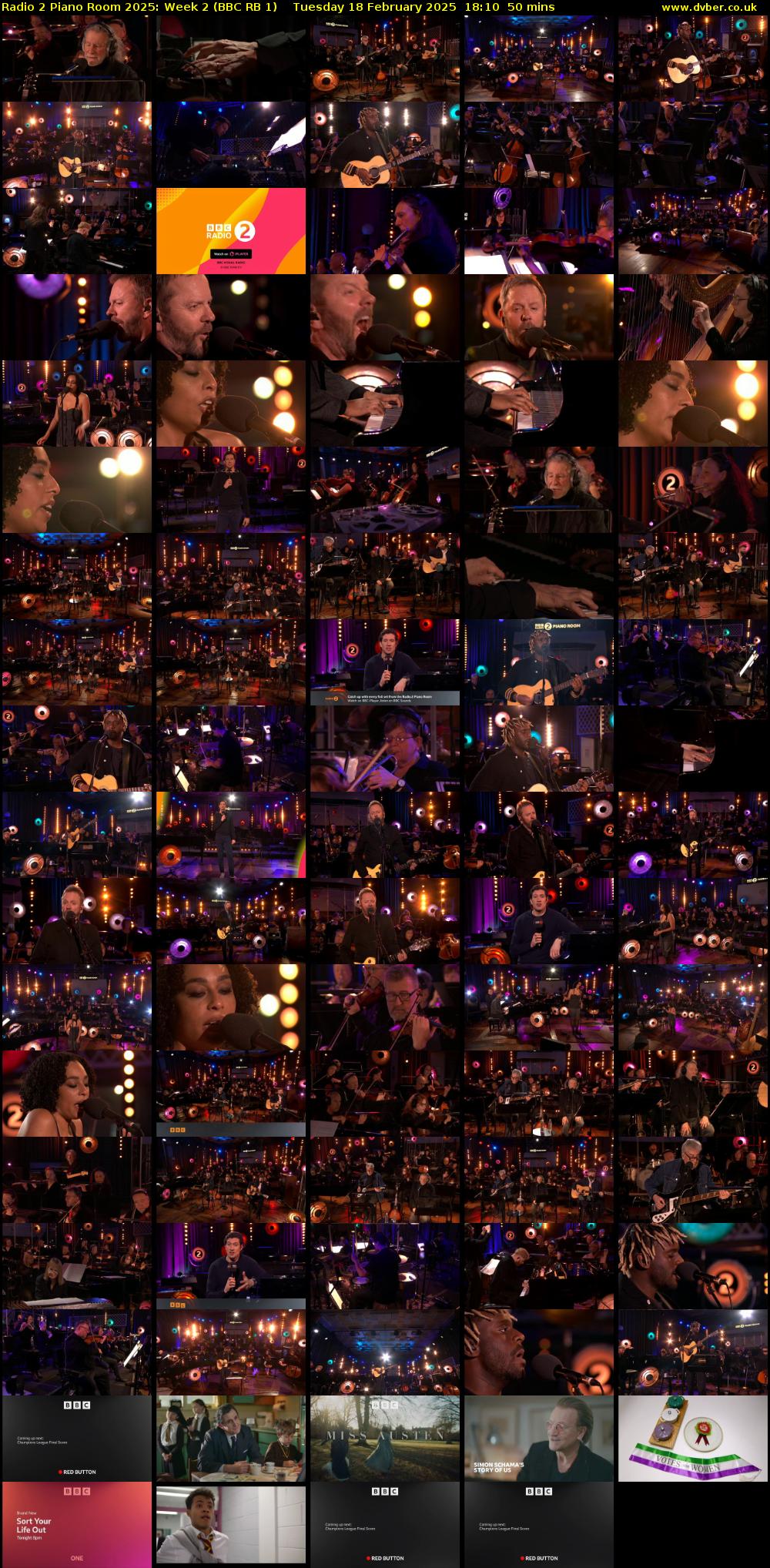 Radio 2 Piano Room 2025: Week 2 (BBC RB 1) Tuesday 18 February 2025 18:10 - 19:00