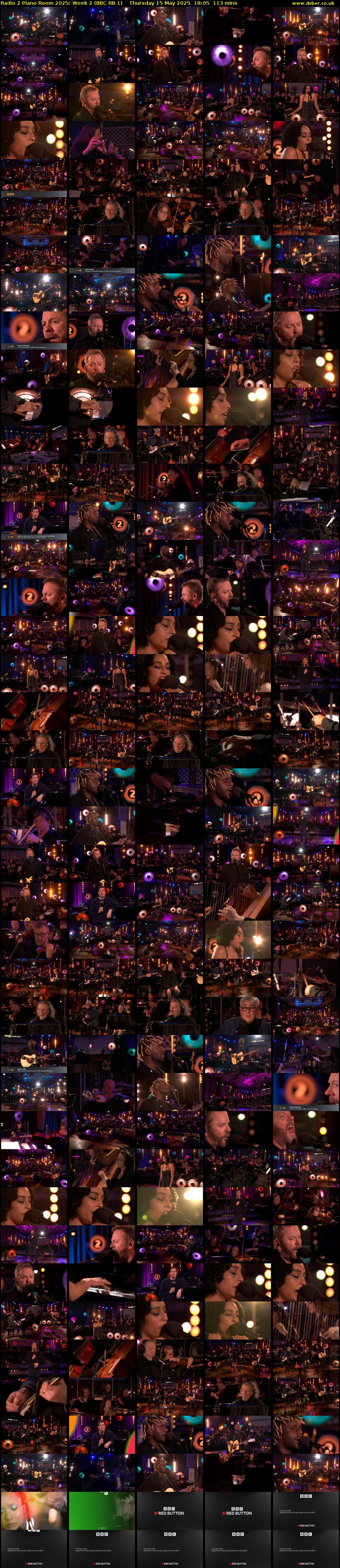 Radio 2 Piano Room 2025: Week 2 (BBC RB 1) Thursday 15 May 2025 18:05 - 19:58