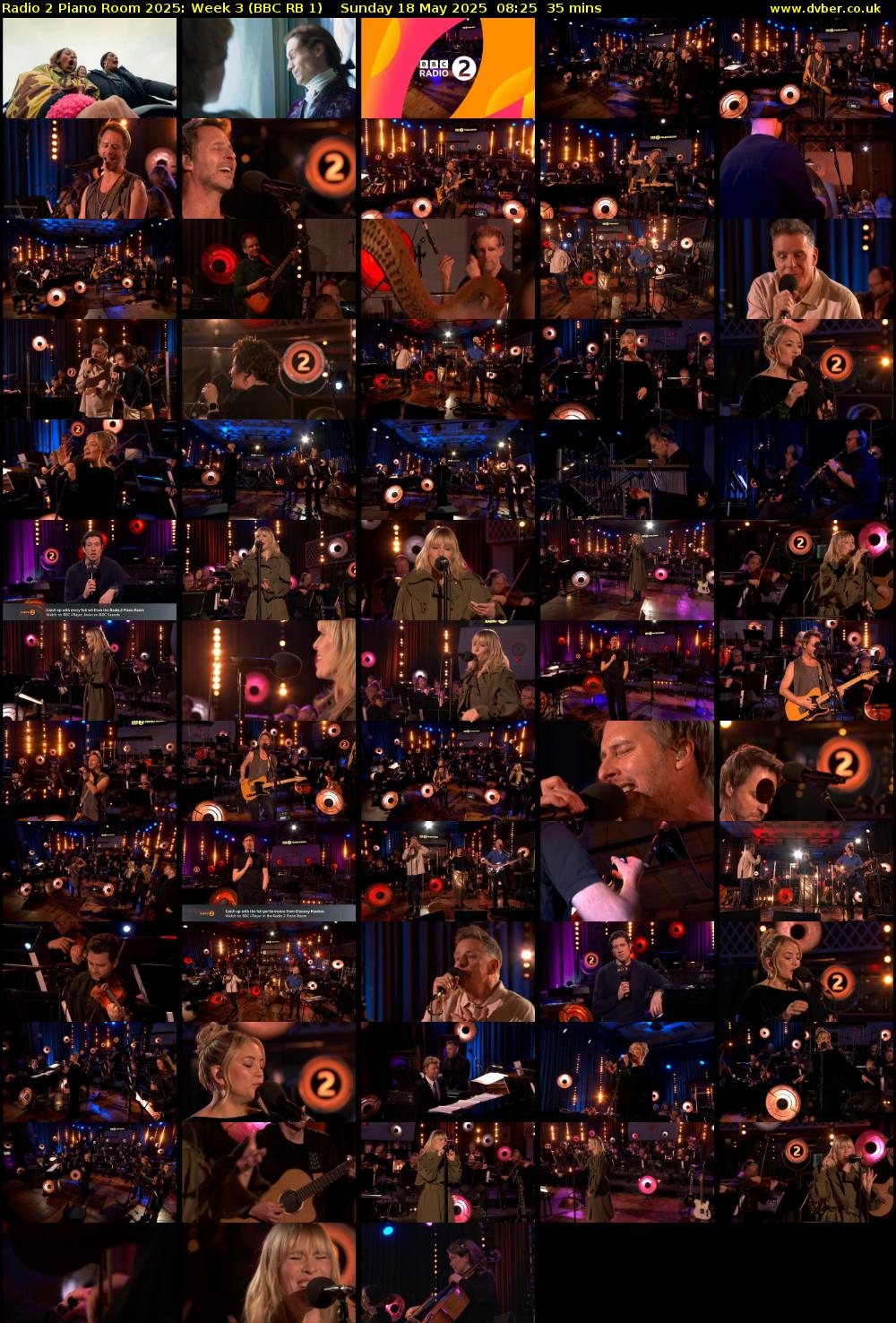 Radio 2 Piano Room 2025: Week 3 (BBC RB 1) Sunday 18 May 2025 08:25 - 09:00