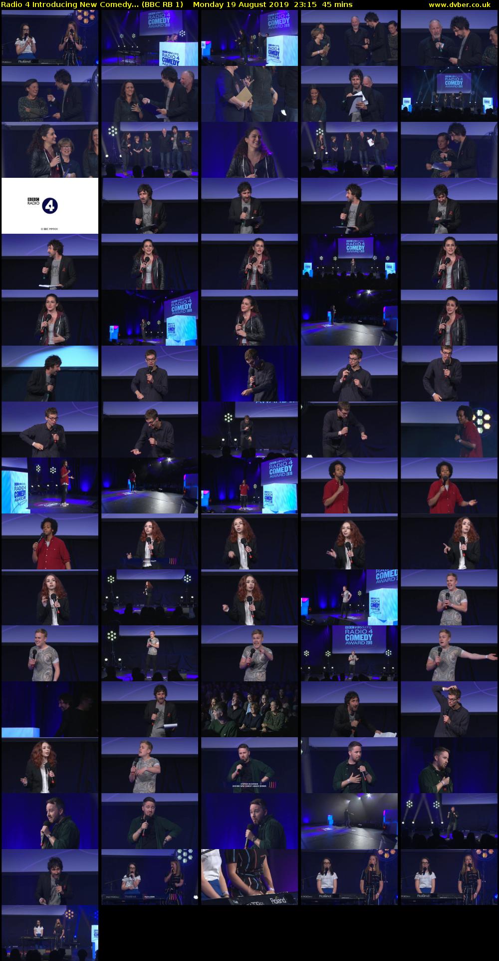 Radio 4 Introducing New Comedy... (BBC RB 1) Monday 19 August 2019 23:15 - 00:00