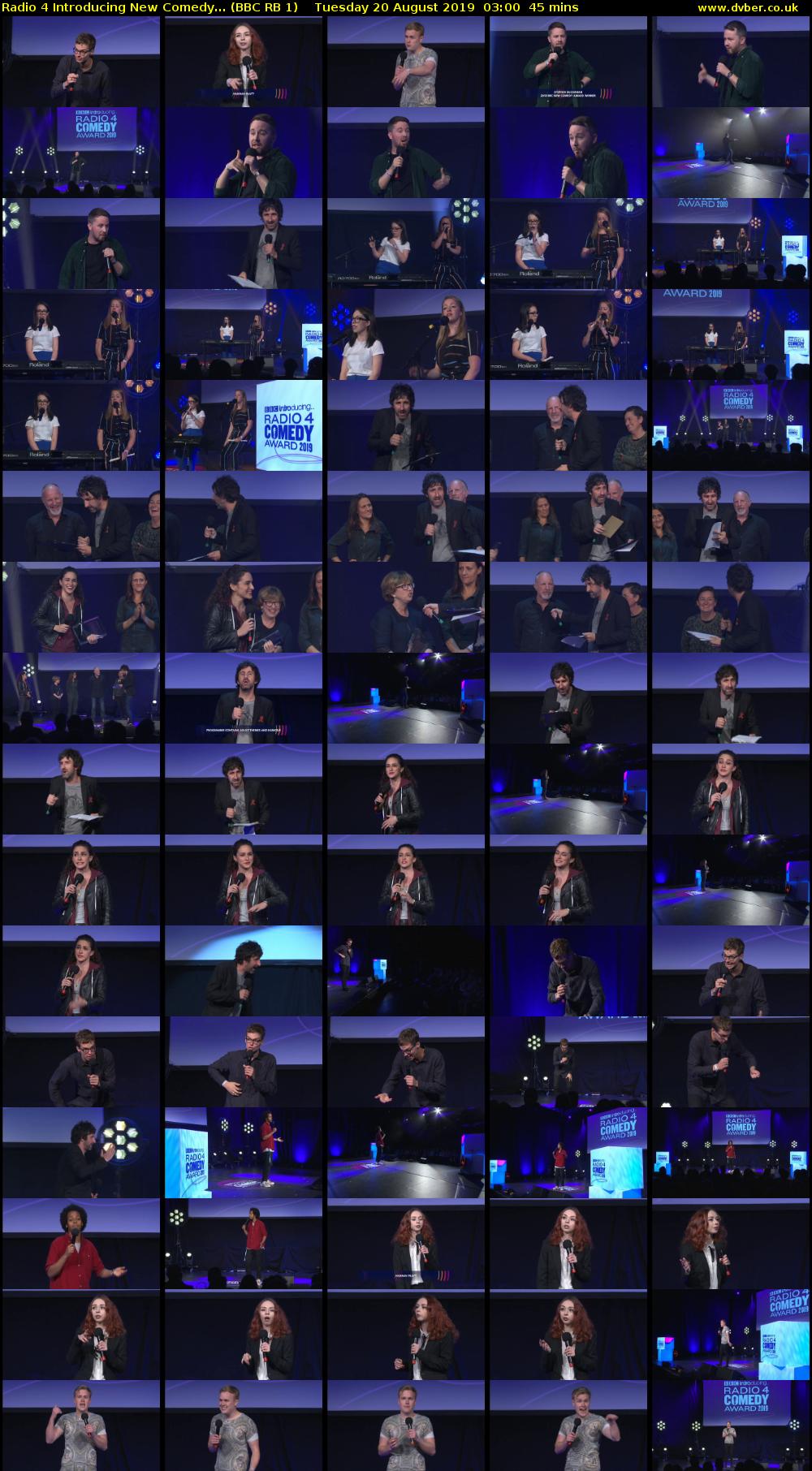 Radio 4 Introducing New Comedy... (BBC RB 1) Tuesday 20 August 2019 03:00 - 03:45