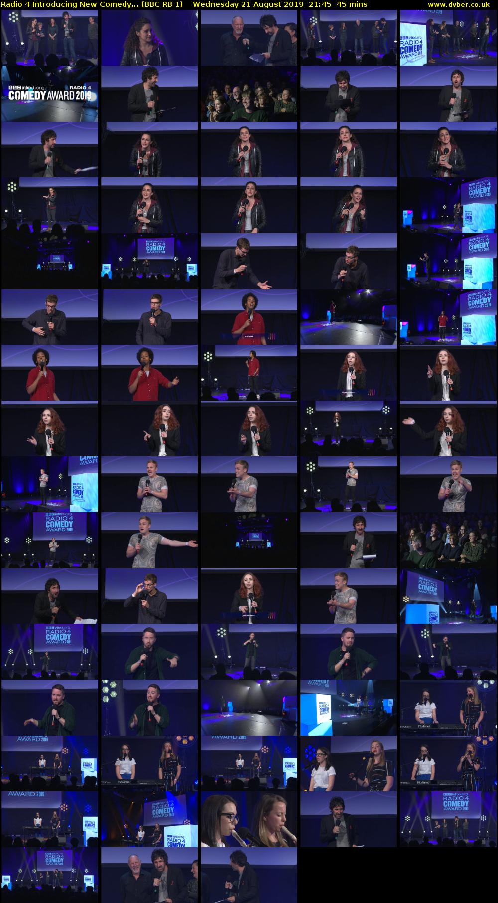 Radio 4 Introducing New Comedy... (BBC RB 1) Wednesday 21 August 2019 21:45 - 22:30