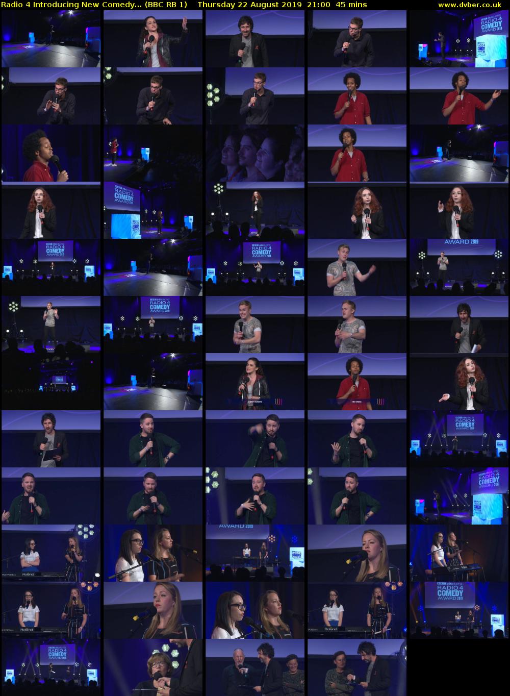 Radio 4 Introducing New Comedy... (BBC RB 1) Thursday 22 August 2019 21:00 - 21:45