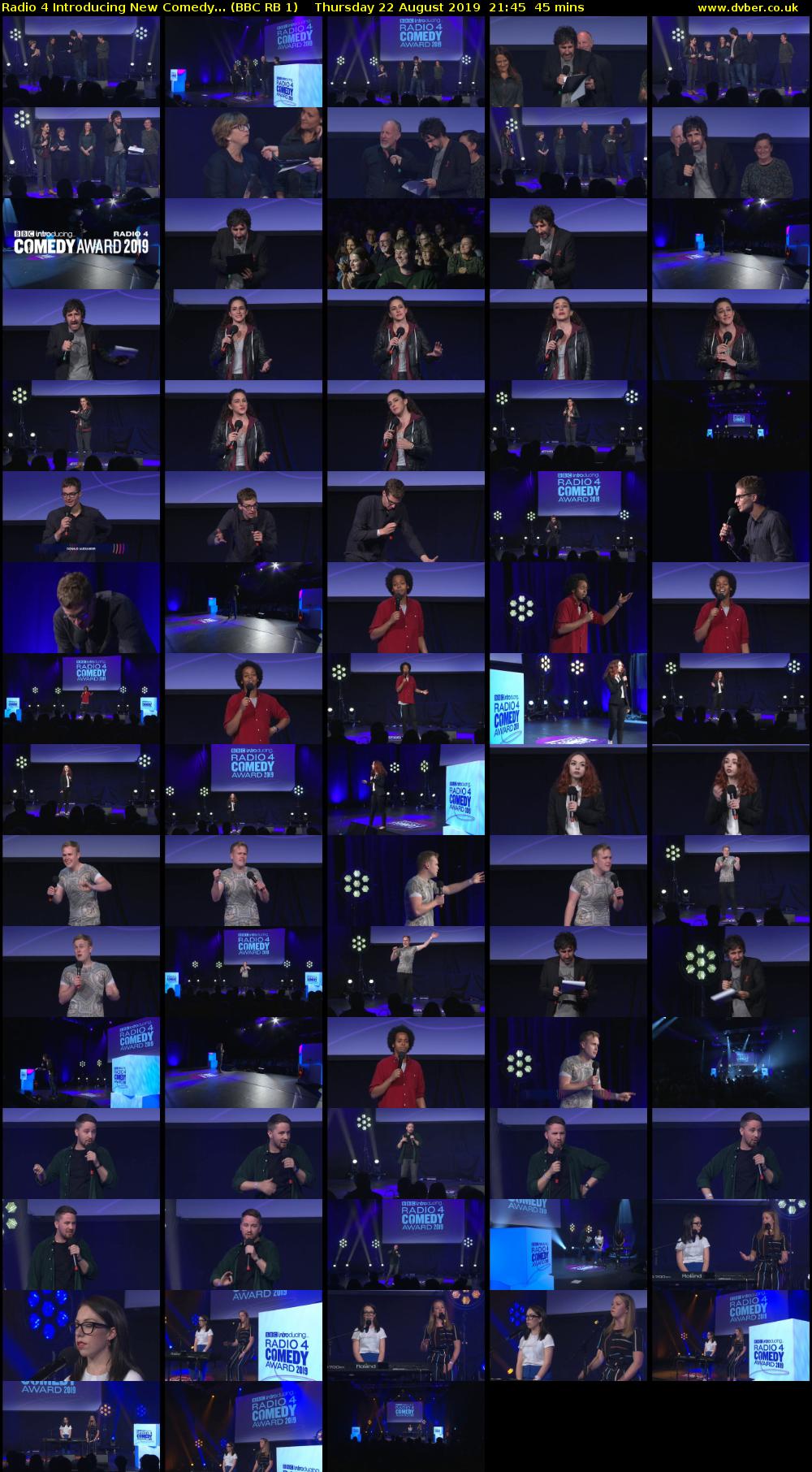 Radio 4 Introducing New Comedy... (BBC RB 1) Thursday 22 August 2019 21:45 - 22:30