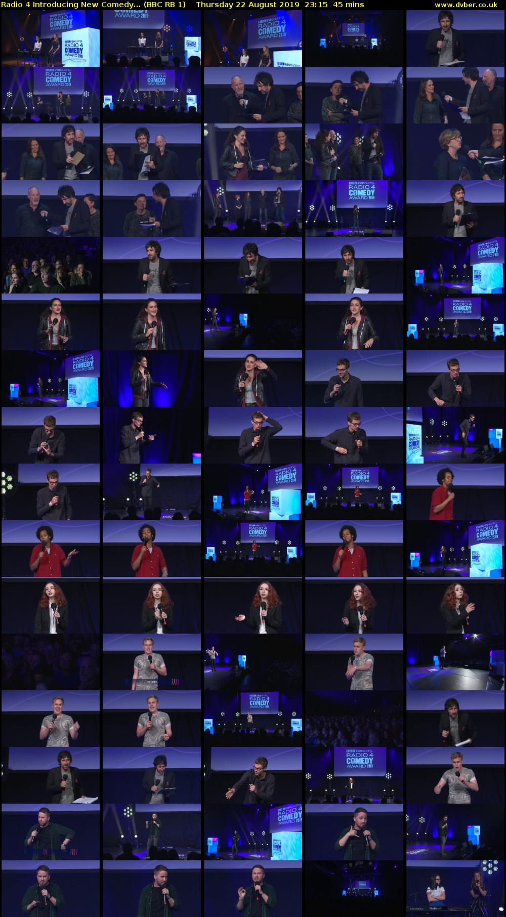 Radio 4 Introducing New Comedy... (BBC RB 1) Thursday 22 August 2019 23:15 - 00:00