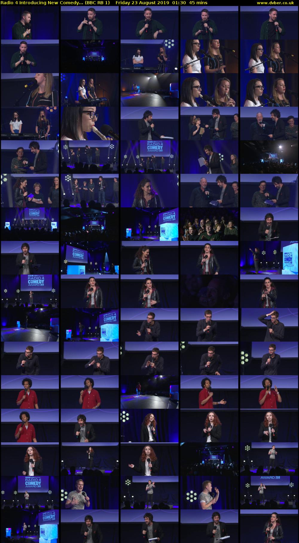 Radio 4 Introducing New Comedy... (BBC RB 1) Friday 23 August 2019 01:30 - 02:15