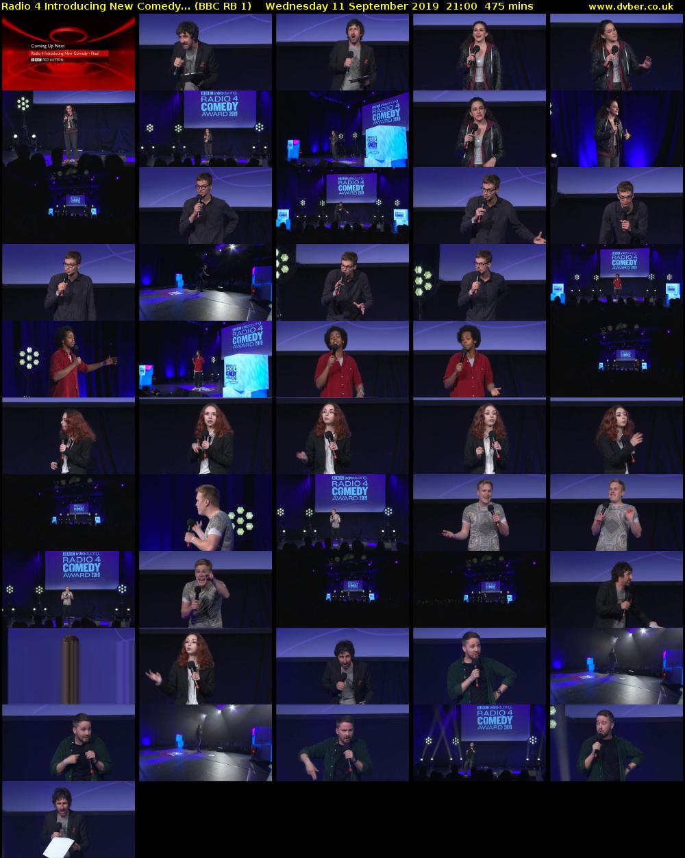 Radio 4 Introducing New Comedy... (BBC RB 1) Wednesday 11 September 2019 21:00 - 04:55