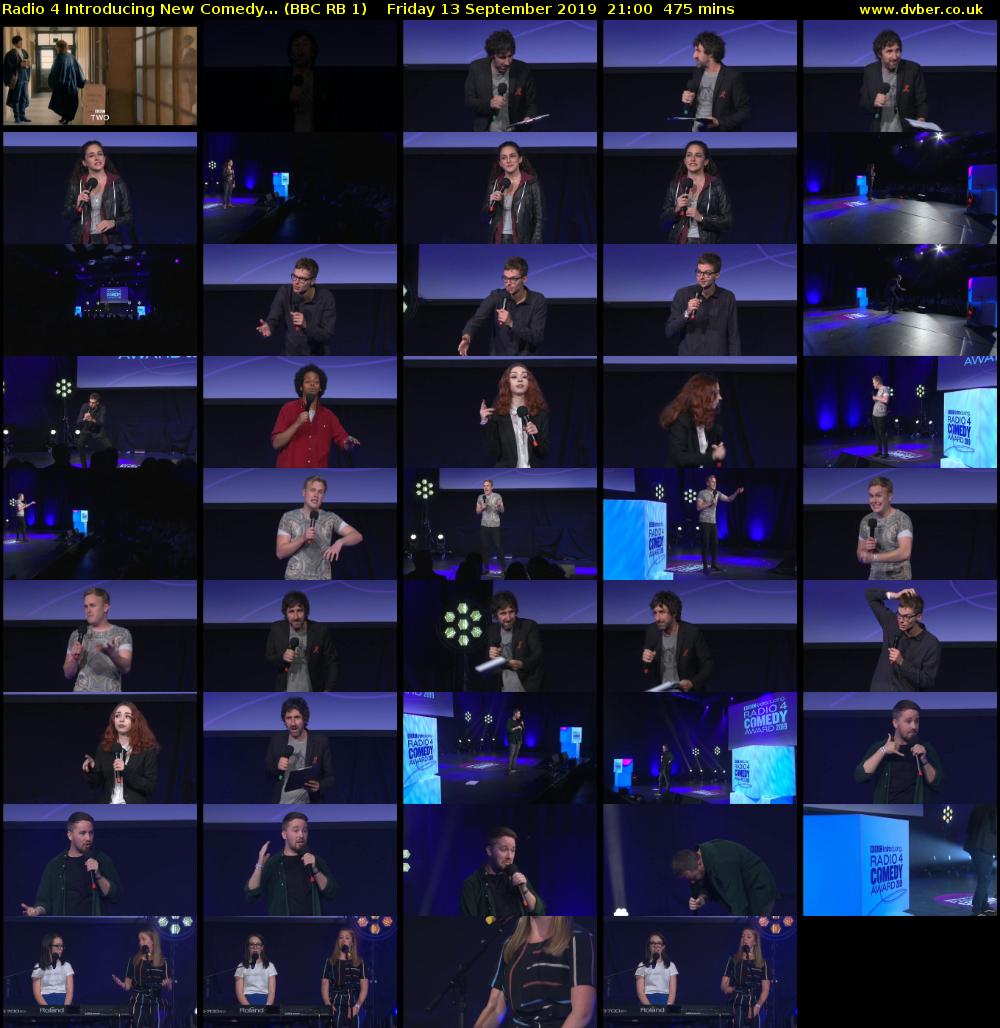 Radio 4 Introducing New Comedy... (BBC RB 1) Friday 13 September 2019 21:00 - 04:55