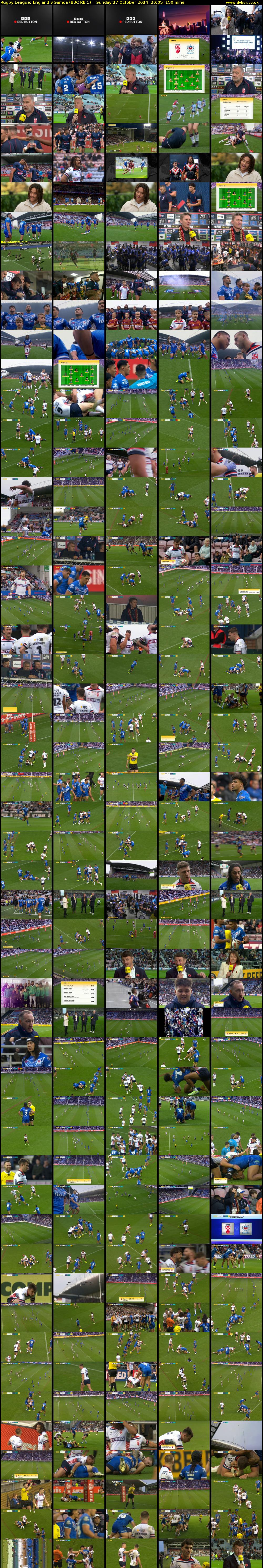 Rugby League: England v Samoa (BBC RB 1) Sunday 27 October 2024 20:05 - 22:35