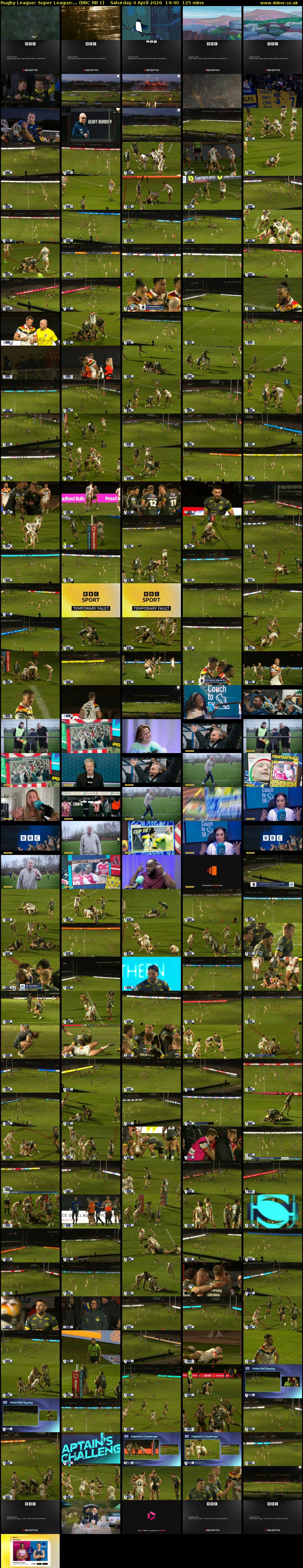 Rugby League: Super League:... (BBC RB 1) Saturday 4 April 2026 14:40 - 16:45