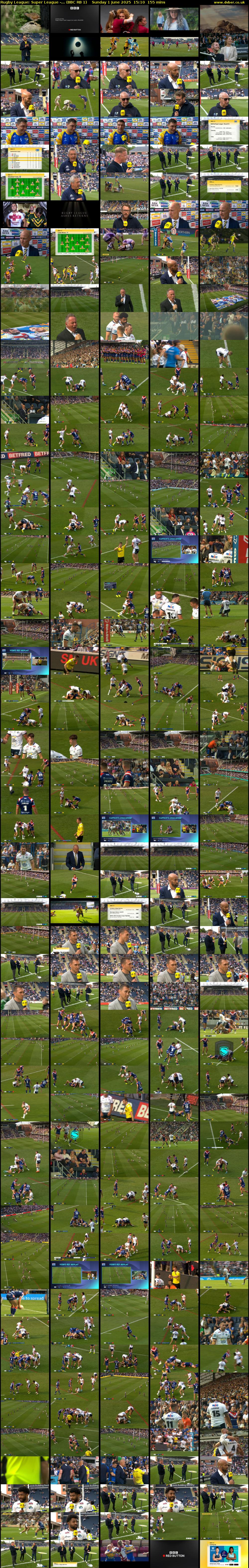 Rugby League: Super League -... (BBC RB 1) Sunday 1 June 2025 15:10 - 17:45
