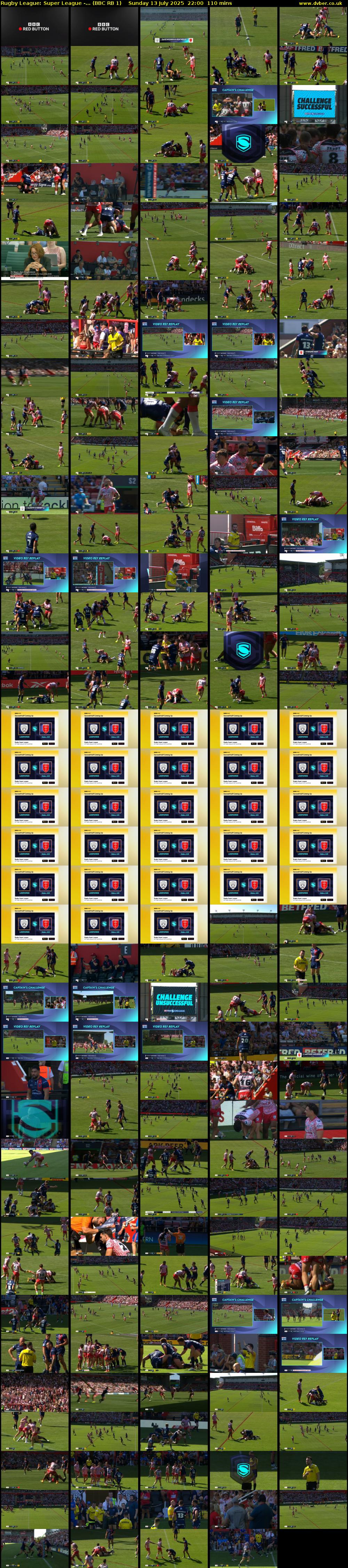 Rugby League: Super League -... (BBC RB 1) Sunday 13 July 2025 22:00 - 23:50