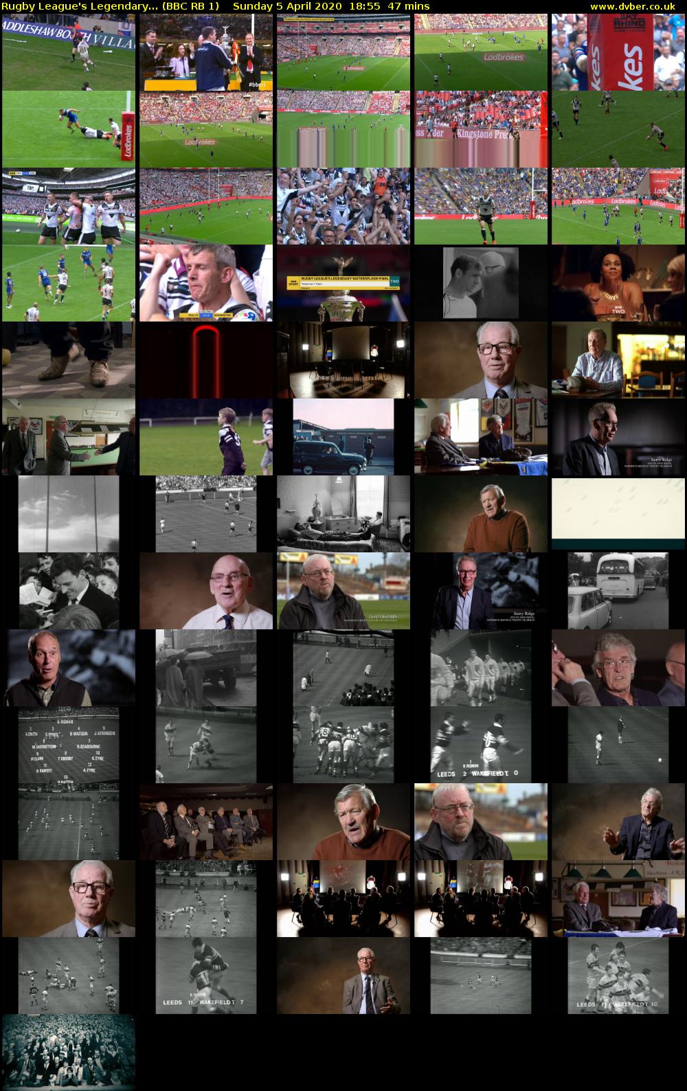 Rugby League's Legendary... (BBC RB 1) Sunday 5 April 2020 18:55 - 19:42