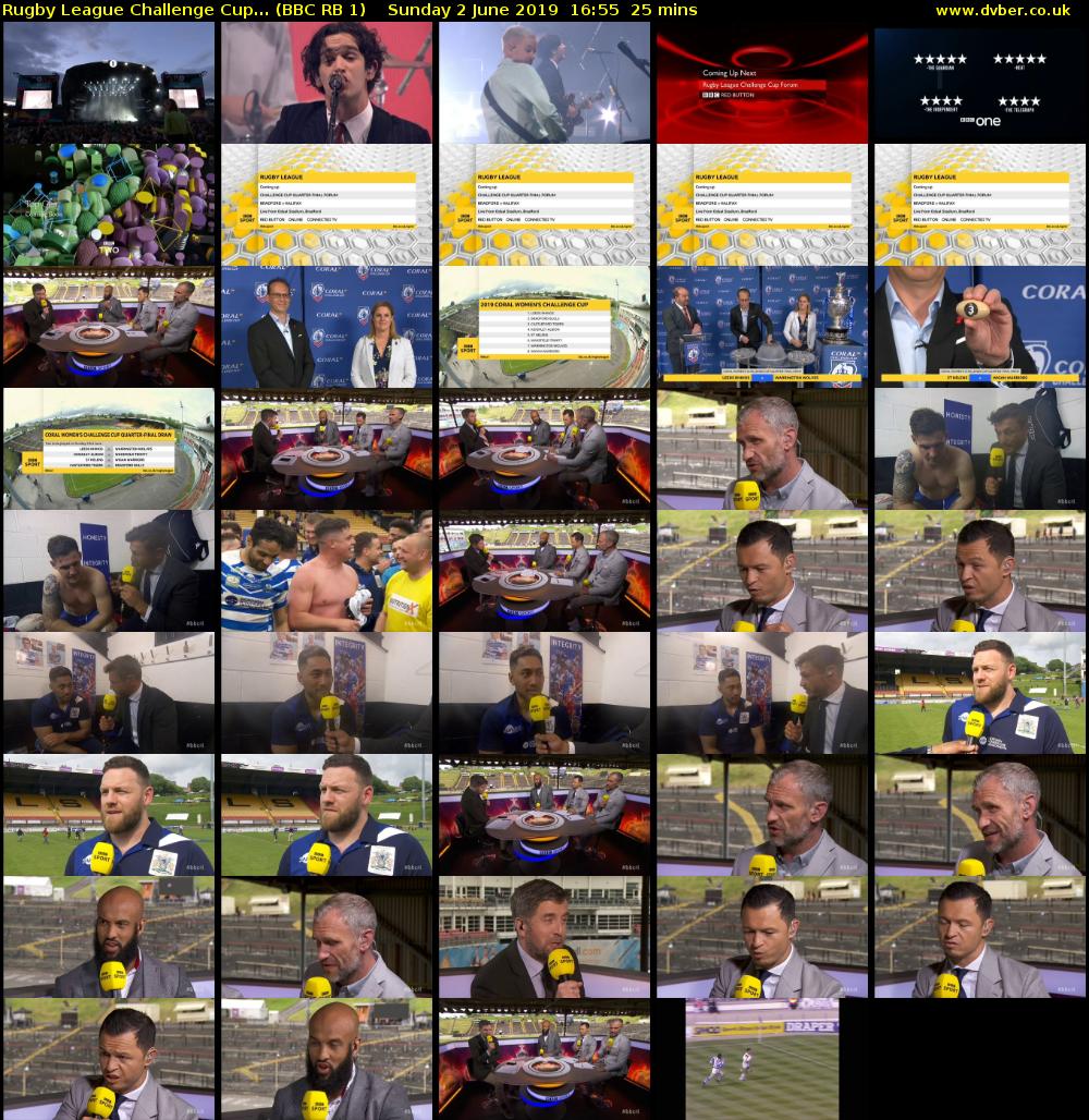 Rugby League Challenge Cup... (BBC RB 1) Sunday 2 June 2019 16:55 - 17:20