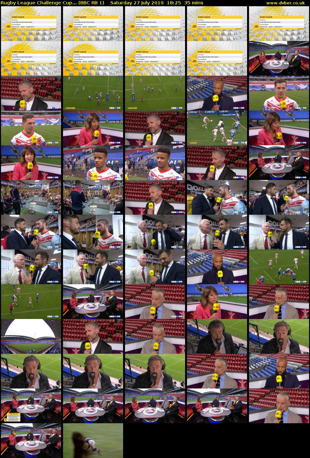 Rugby League Challenge Cup... (BBC RB 1) Saturday 27 July 2019 18:25 - 19:00