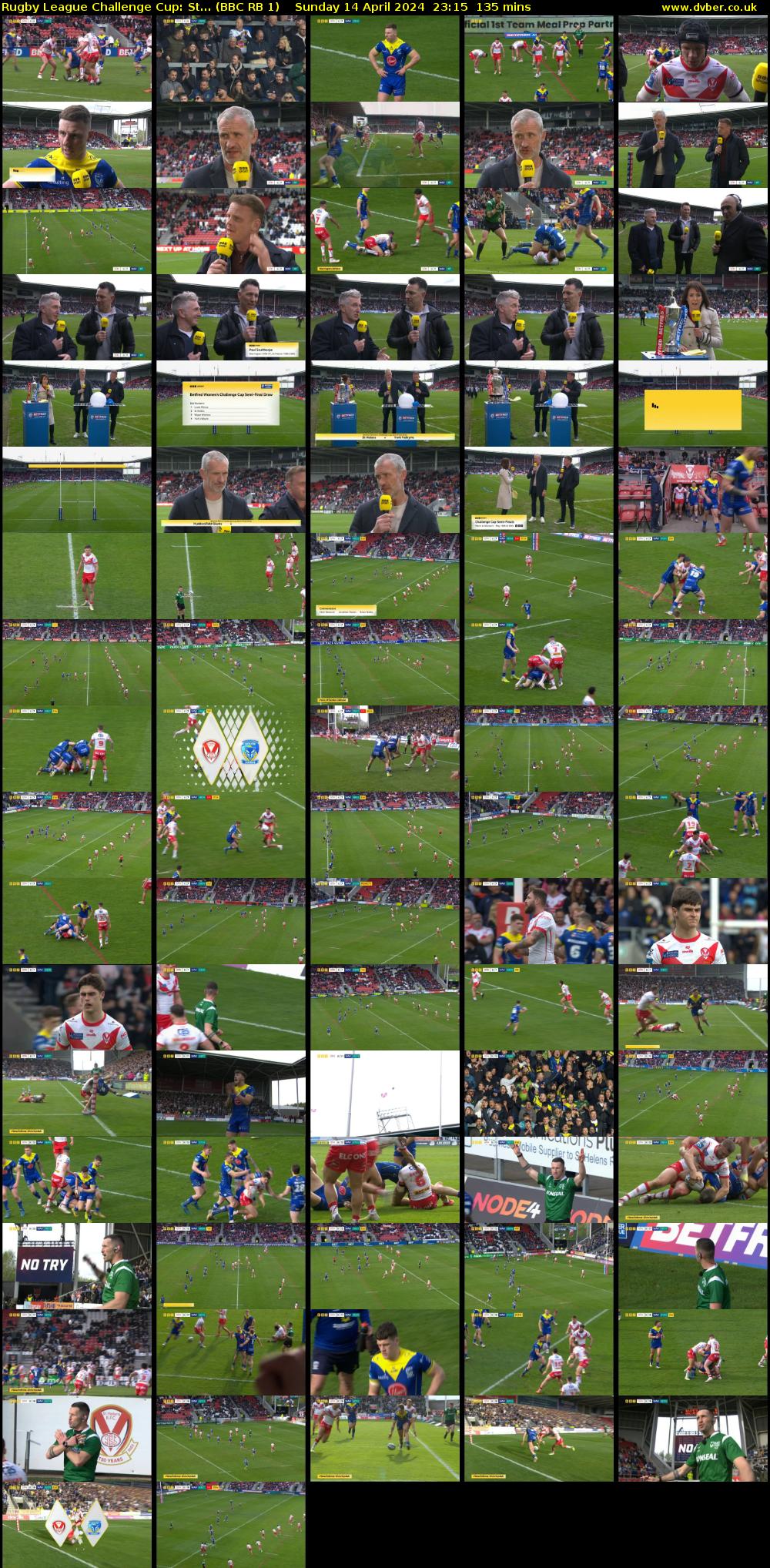Rugby League Challenge Cup: St... (BBC RB 1) Sunday 14 April 2024 23:15 - 01:30