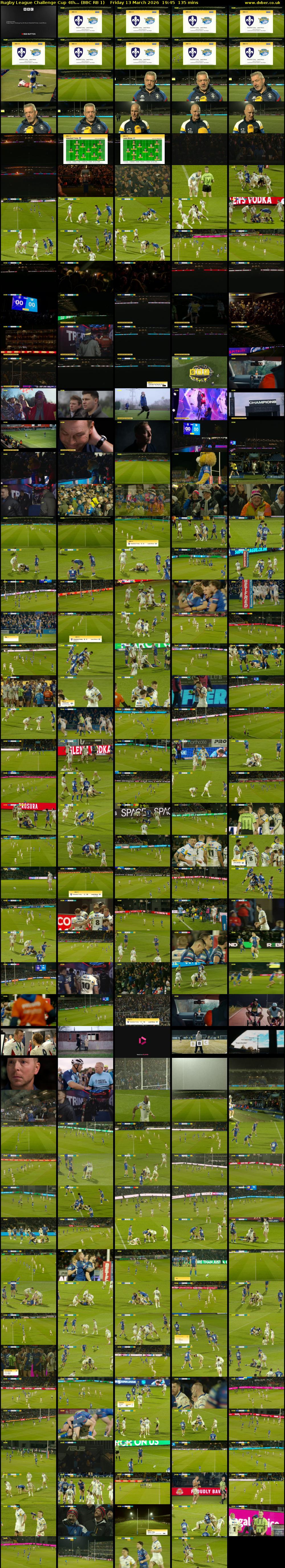 Rugby League Challenge Cup 4th... (BBC RB 1) Friday 13 March 2026 19:45 - 22:00