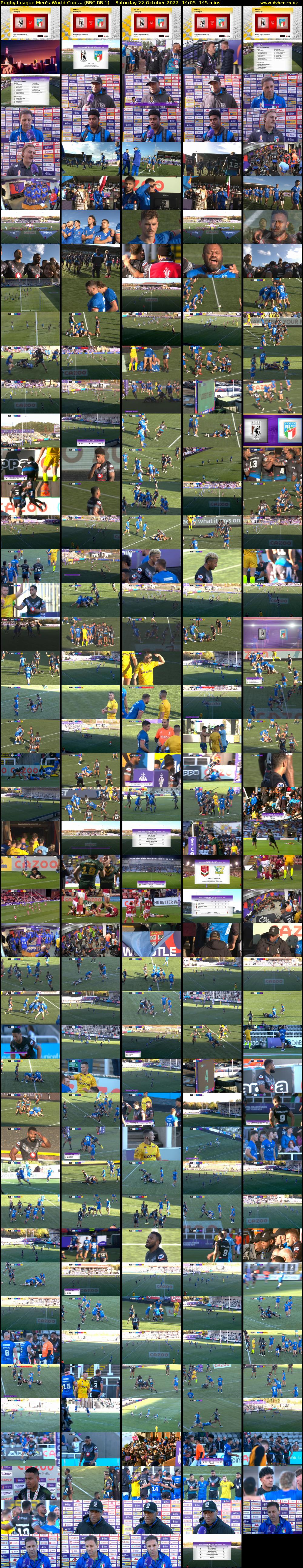 Rugby League Men's World Cup:... (BBC RB 1) Saturday 22 October 2022 14:05 - 16:30