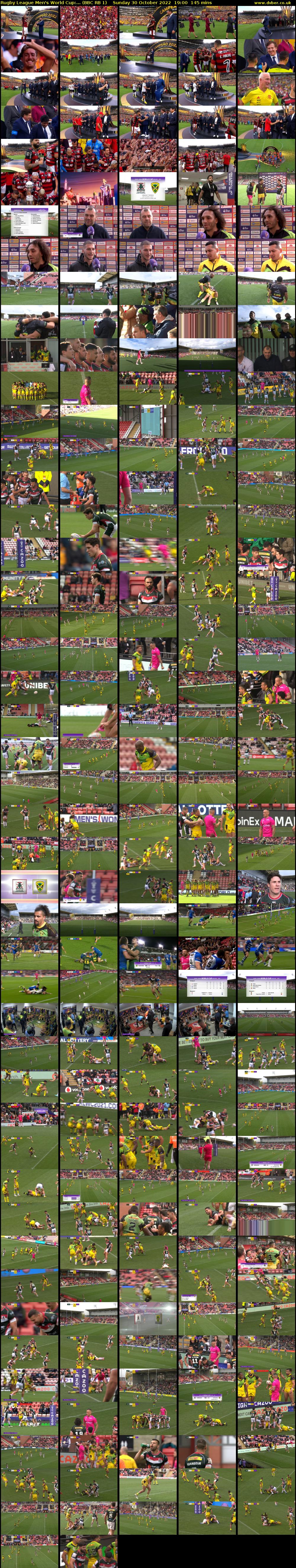 Rugby League Men's World Cup:... (BBC RB 1) Sunday 30 October 2022 19:00 - 21:25