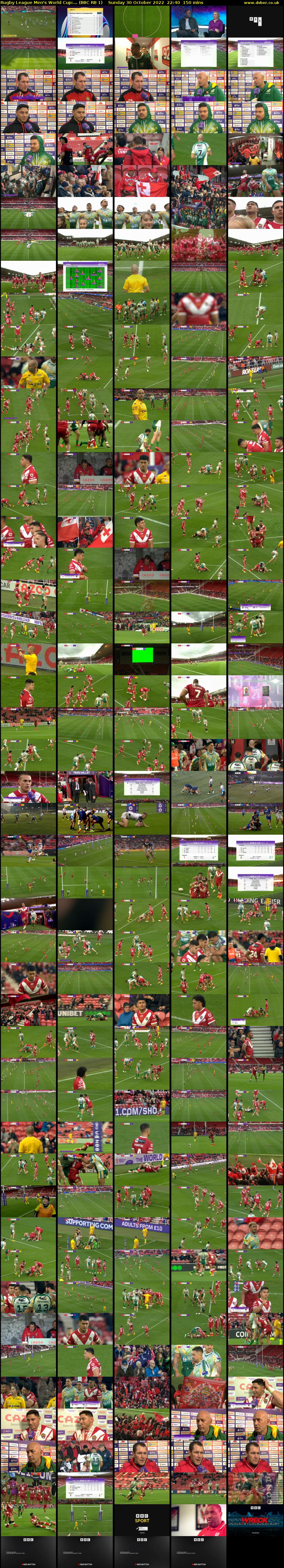 Rugby League Men's World Cup:... (BBC RB 1) Sunday 30 October 2022 22:40 - 01:10