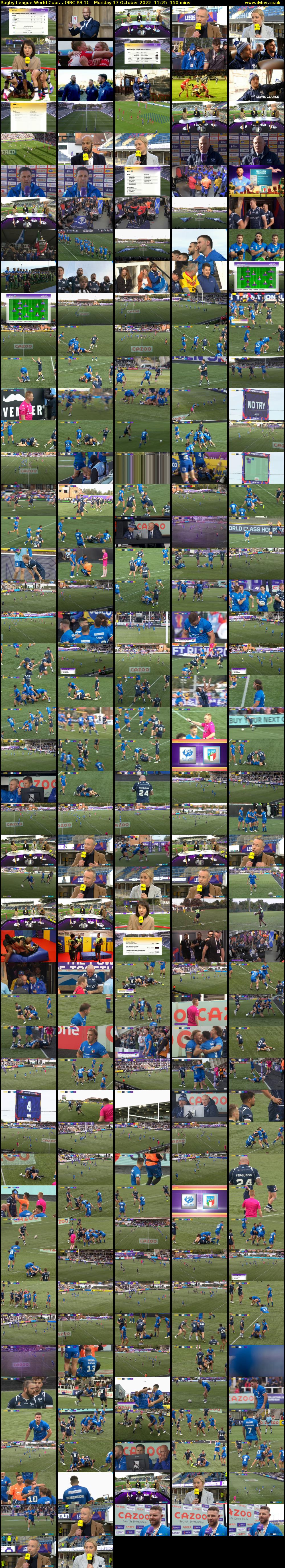 Rugby League World Cup:... (BBC RB 1) Monday 17 October 2022 11:25 - 13:55