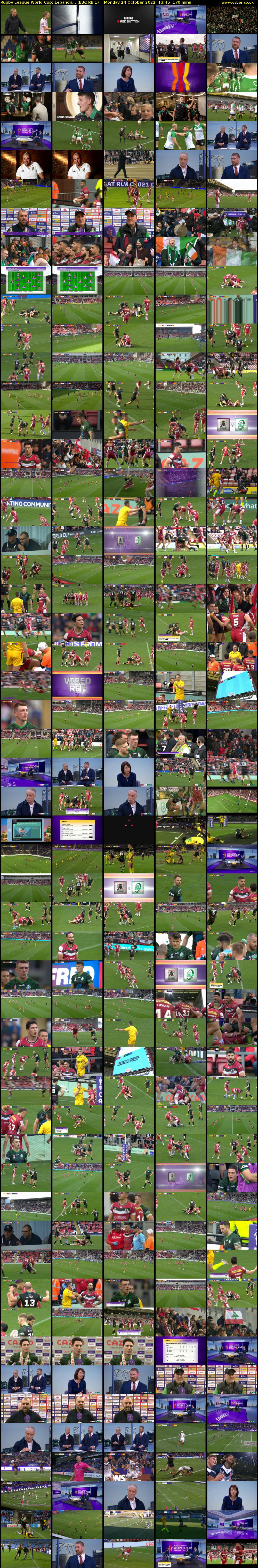 Rugby League World Cup: Lebanon... (BBC RB 1) Monday 24 October 2022 13:45 - 16:35