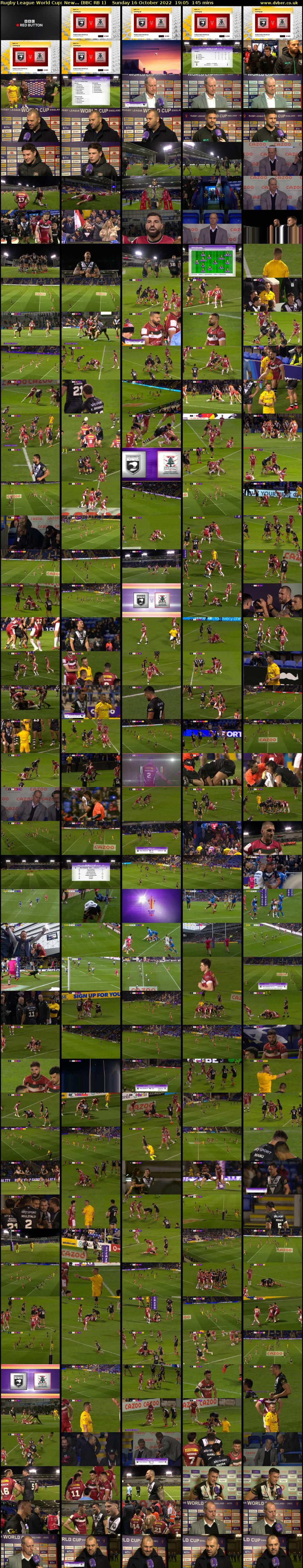 Rugby League World Cup: New... (BBC RB 1) Sunday 16 October 2022 19:05 - 21:30