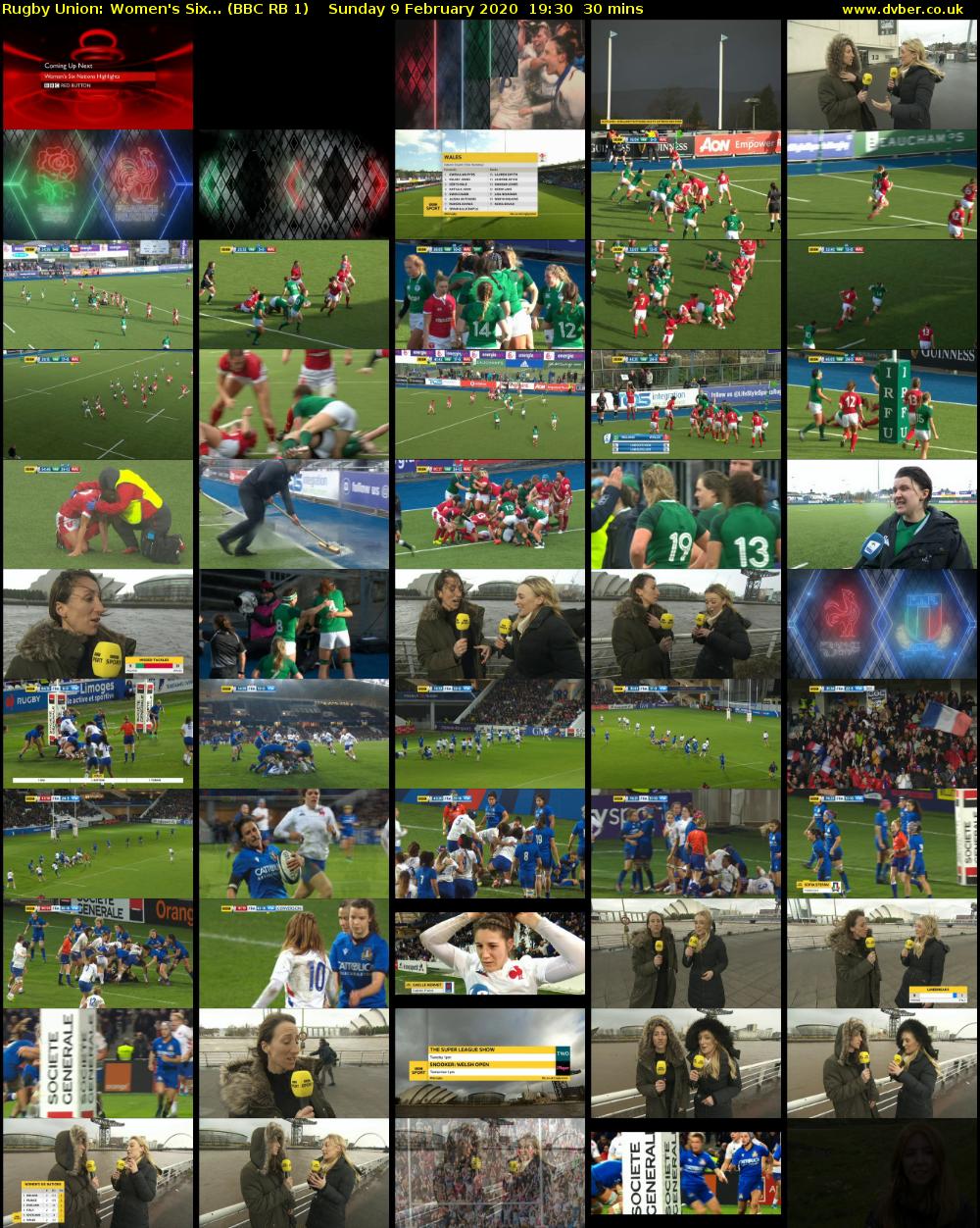 Rugby Union: Women's Six... (BBC RB 1) Sunday 9 February 2020 19:30 - 20:00