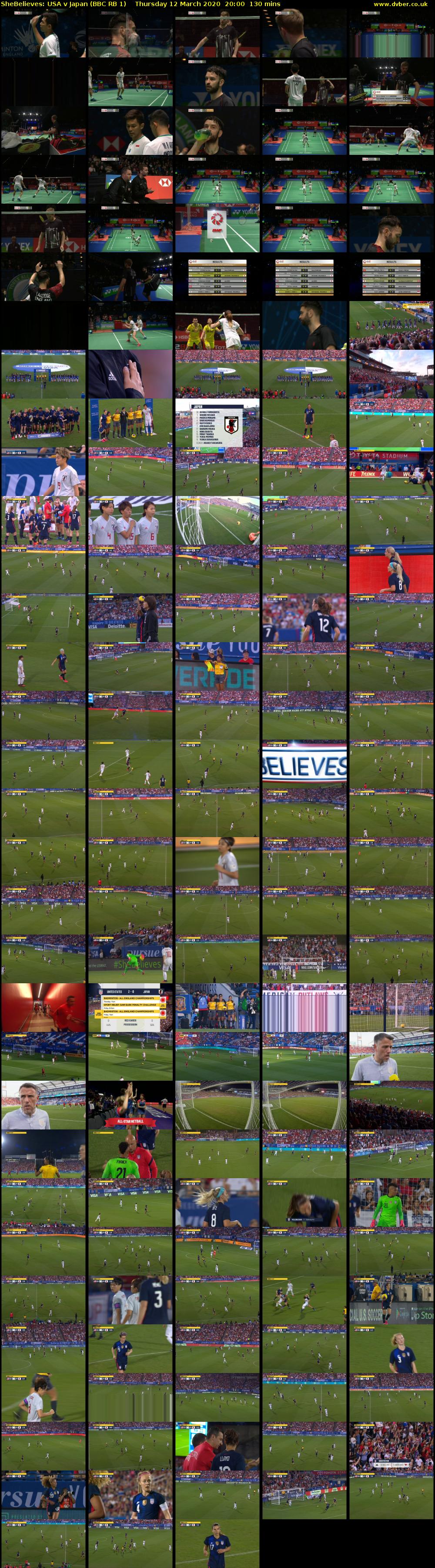 SheBelieves: USA v Japan (BBC RB 1) Thursday 12 March 2020 20:00 - 22:10