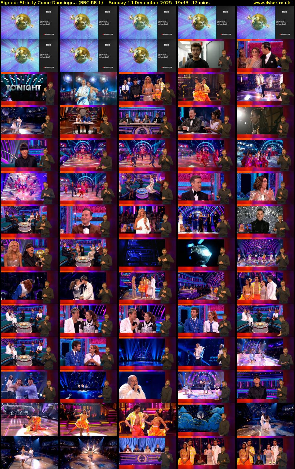 Signed: Strictly Come Dancing:... (BBC RB 1) Sunday 14 December 2025 19:43 - 20:30