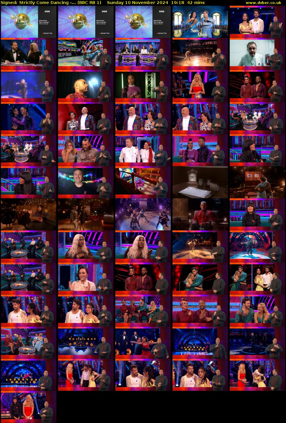 Signed: Strictly Come Dancing -... (BBC RB 1) Sunday 10 November 2024 19:18 - 20:00