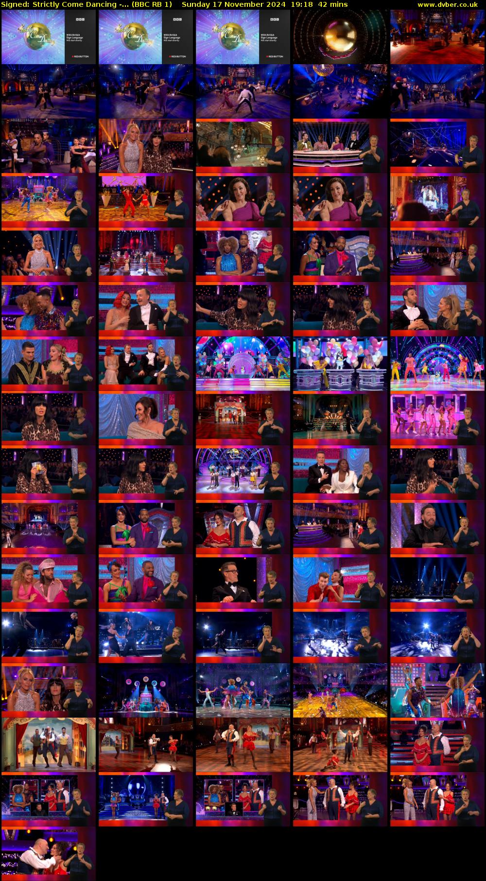 Signed: Strictly Come Dancing -... (BBC RB 1) Sunday 17 November 2024 19:18 - 20:00
