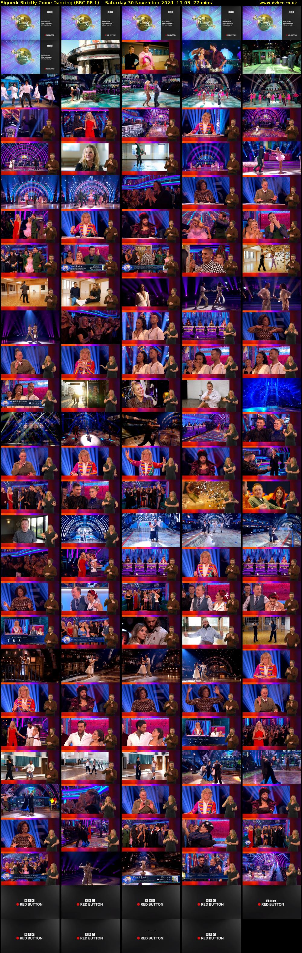 Signed: Strictly Come Dancing (BBC RB 1) Saturday 30 November 2024 19:03 - 20:20