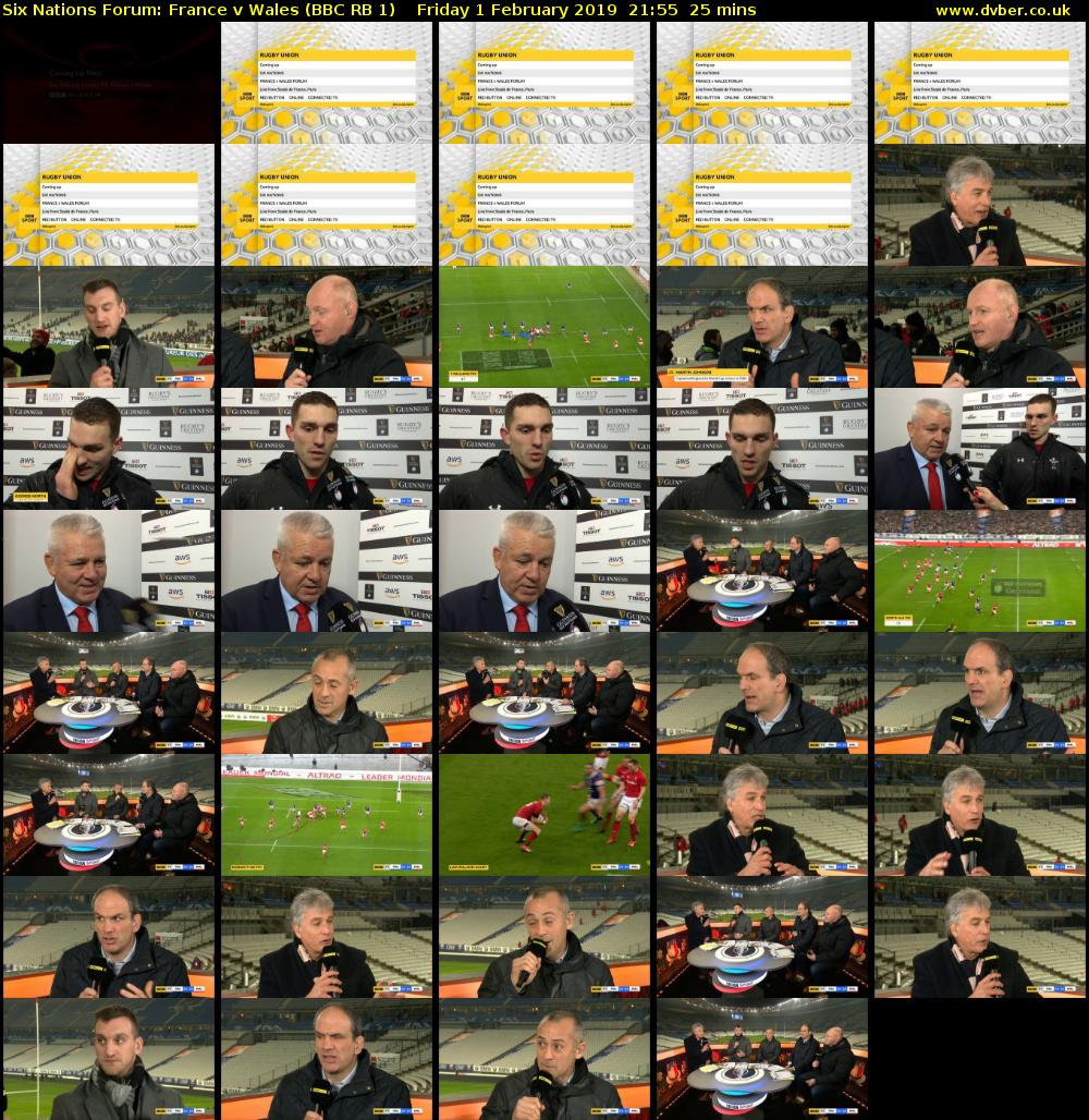 Six Nations Forum: France v Wales (BBC RB 1) Friday 1 February 2019 21:55 - 22:20
