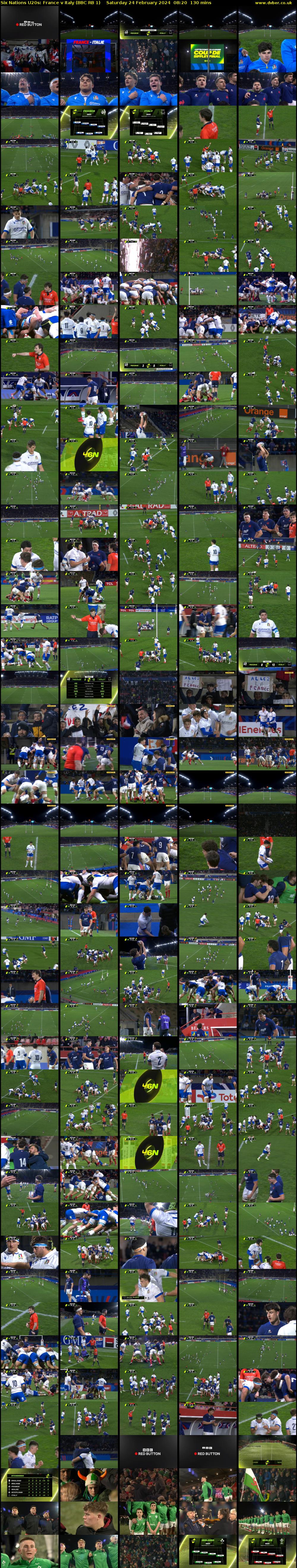 Six Nations U20s: France v Italy (BBC RB 1) Saturday 24 February 2024 08:20 - 10:30