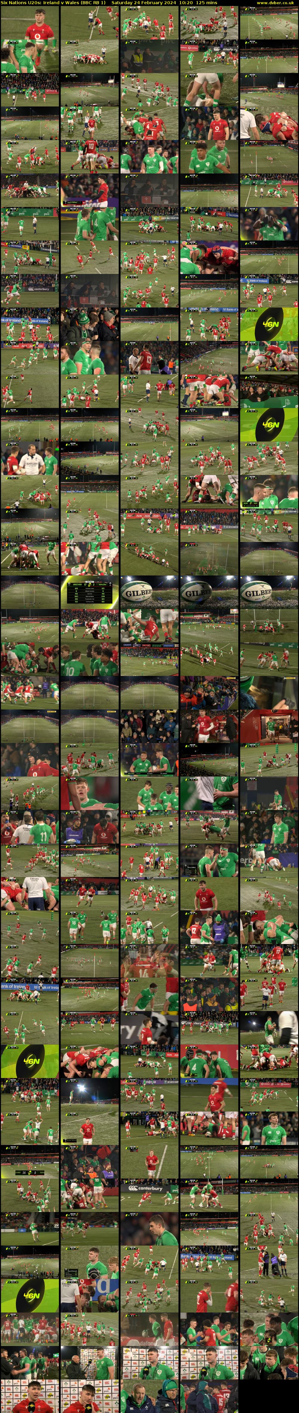 Six Nations U20s: Ireland v Wales (BBC RB 1) Saturday 24 February 2024 10:20 - 12:25