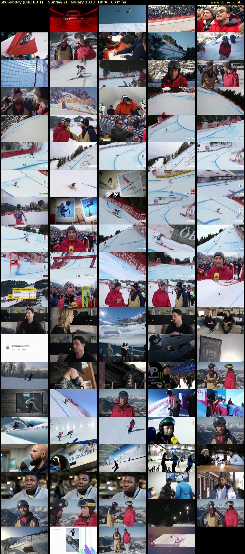 Ski Sunday (BBC RB 1) Sunday 26 January 2020 19:00 - 20:00