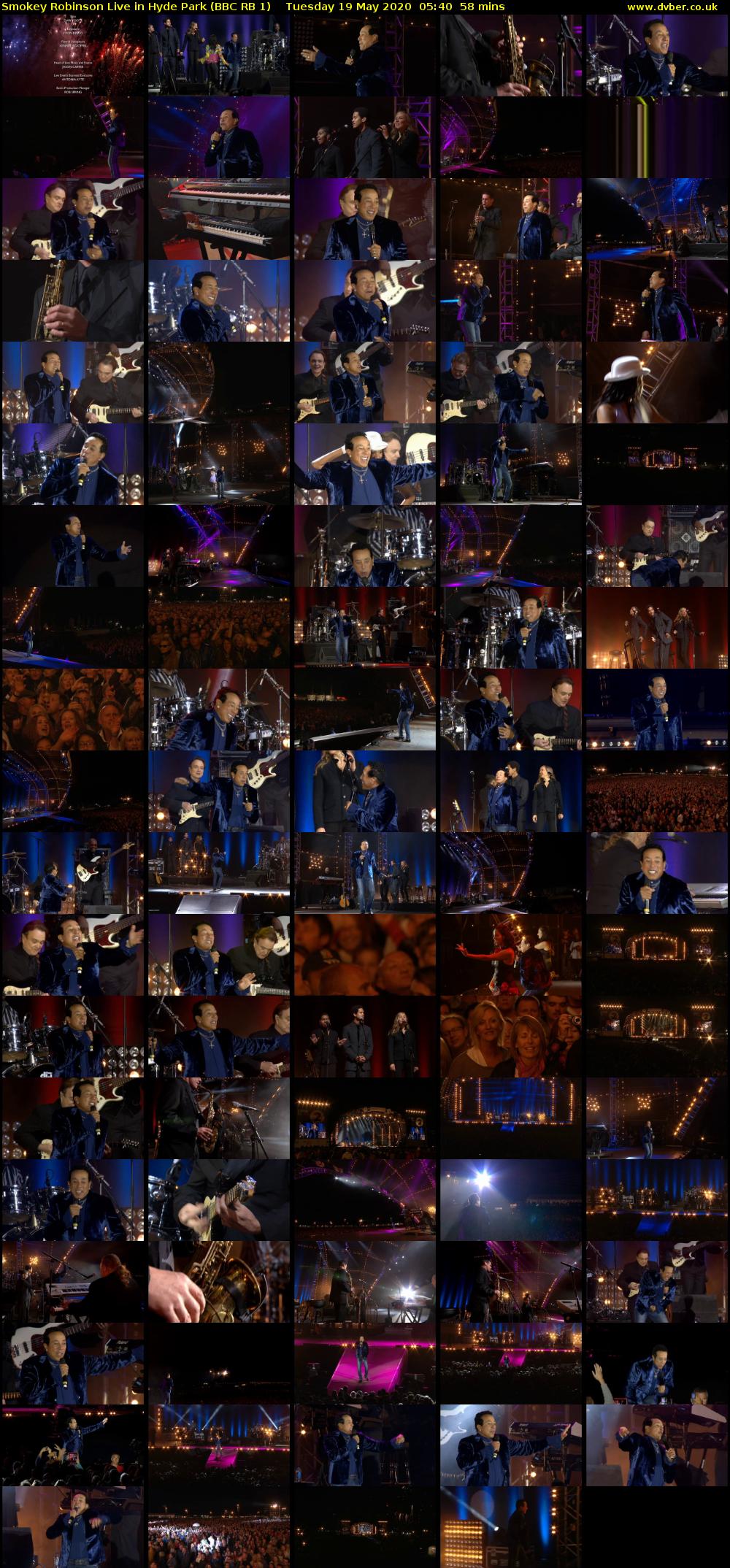 Smokey Robinson Live in Hyde Park (BBC RB 1) Tuesday 19 May 2020 05:40 - 06:38