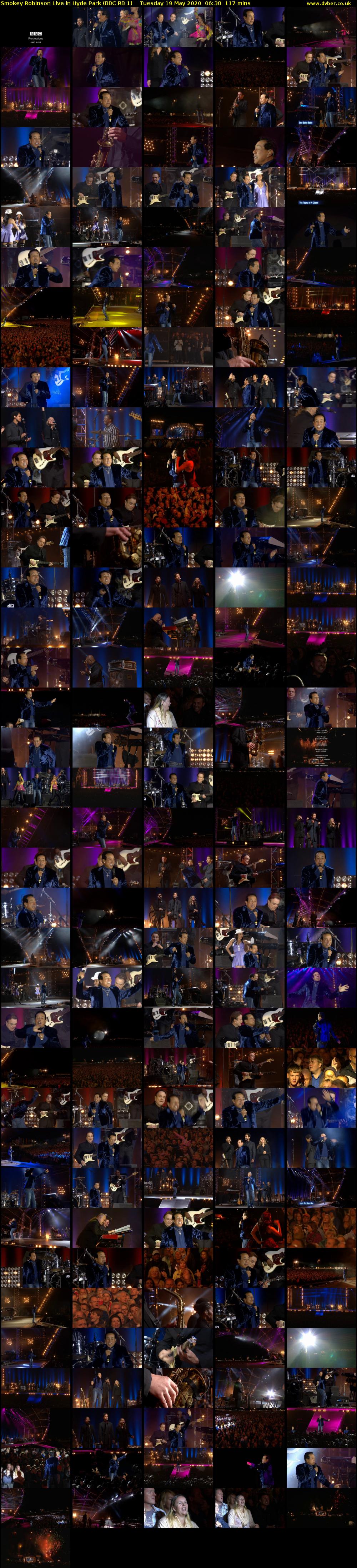 Smokey Robinson Live in Hyde Park (BBC RB 1) Tuesday 19 May 2020 06:38 - 08:35