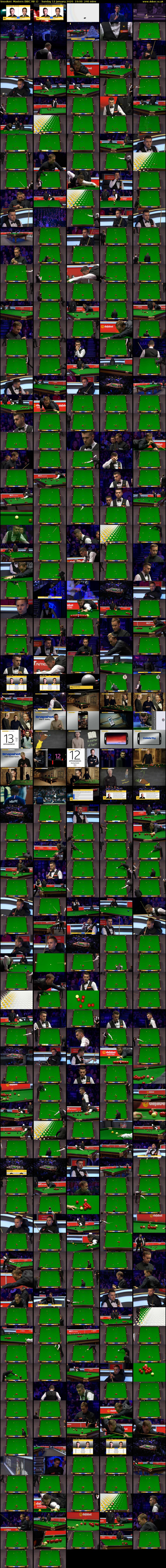 Snooker: Masters (BBC RB 1) Sunday 12 January 2020 19:00 - 23:00